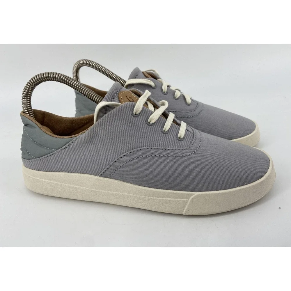 OluKai Shoes Womens 8 Kohu Gray Canvas Casual Lace Up Sneakers 20516-DWDW Hawaii